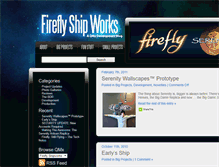 Tablet Screenshot of fireflyshipworks.com